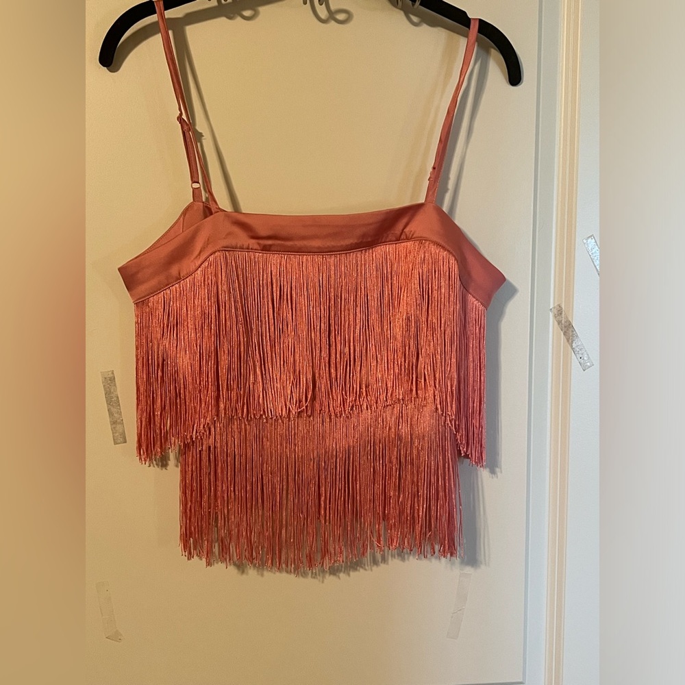 NWT Strut & Bolt Erini Fringe Crop Top - Picture 3 of 10